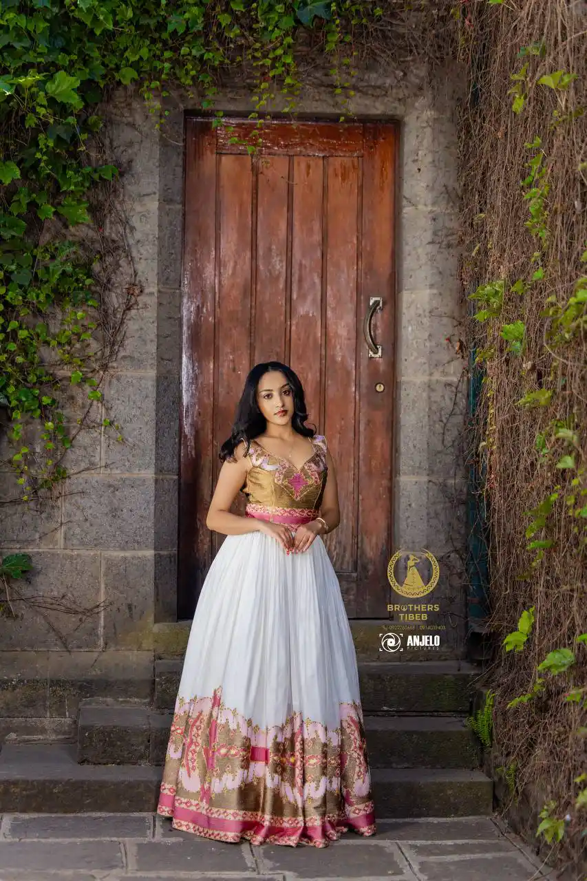 Pink Ocassional Habesha Dress | For Sale In Addis Ababa